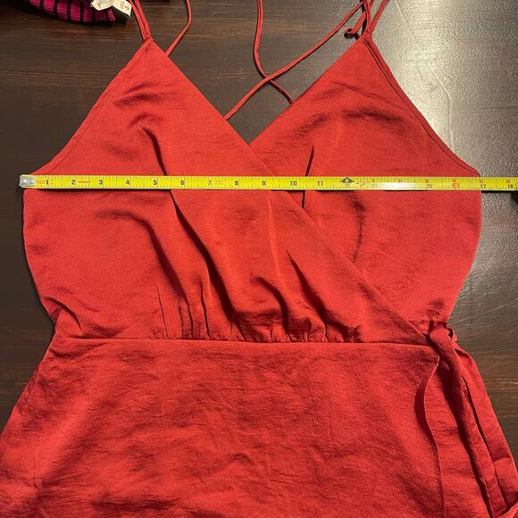 NWT Express Rust Peplum‎ Camisole Top Strappy Size Medium - Picture 6 of 7